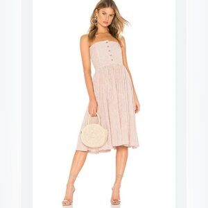 Free People Ocean Eyes Natural Midi Dress in Women’s Sz Large